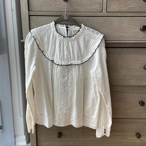 Sezane White Blouse size 38